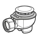 Sifón para plato de ducha Geberit d52, con tapón de desagüe: d=40mm, Cromado brillante